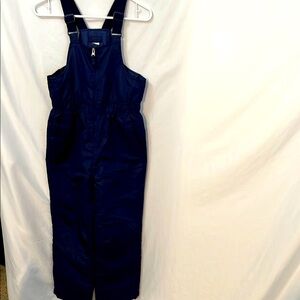 Kids Navy Snow Cold Weather Ski Bib Jumpsuit Size L (10-12)